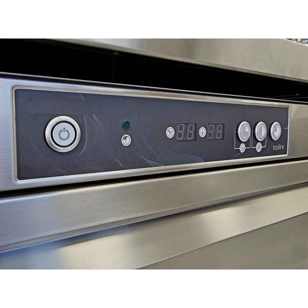 Spülmaschine 400V, 5,6kW, 600x600x820 mm, LED Display, mit Spül. Klars. Ablaufpumpe+Entkalker